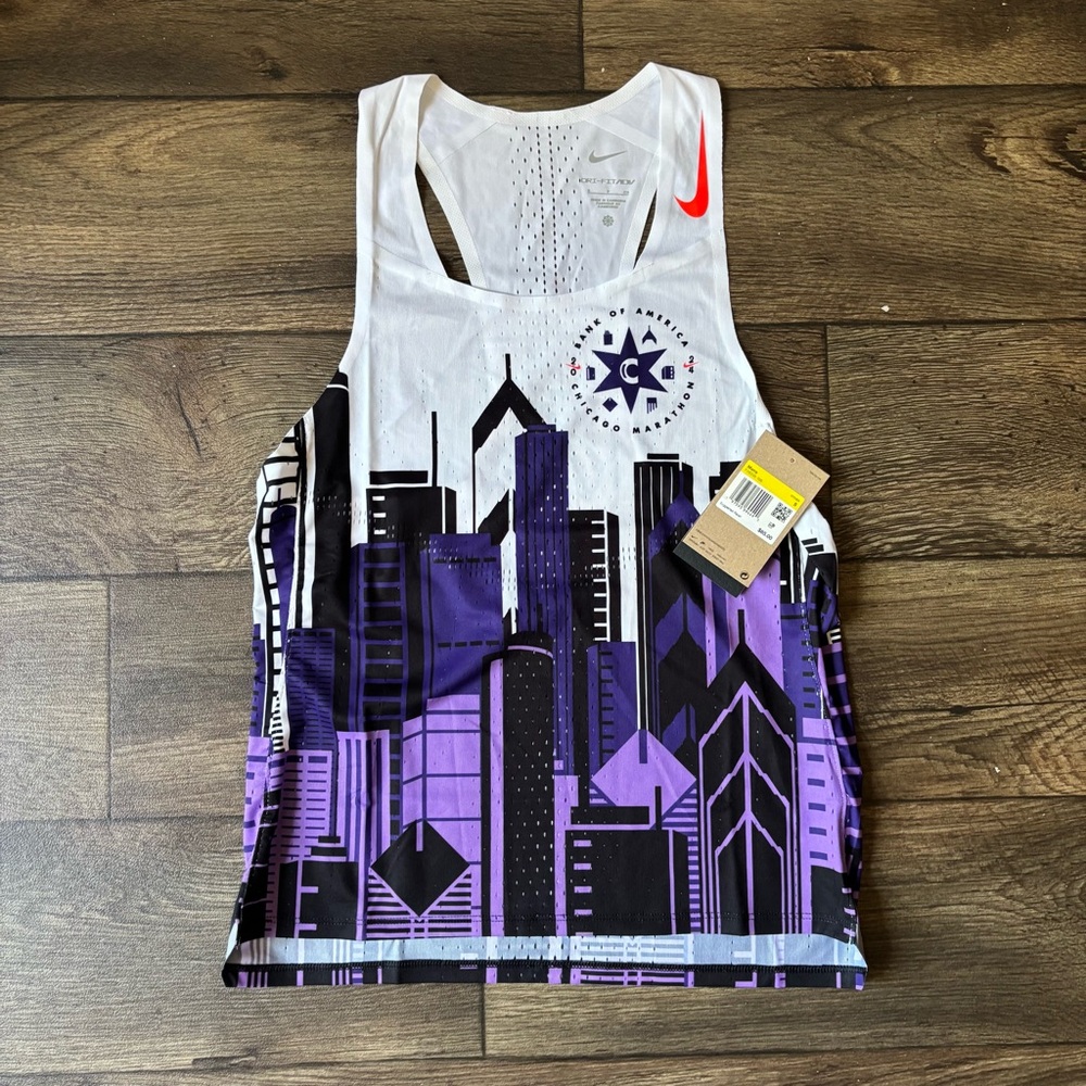 Nike Men's Chicago Marathon Dri-Fit ADV Aeroswift Singlet Size Small FN6335-100